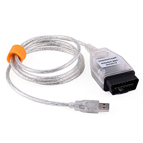 Qiilu Car Diagnostic USB Cable K  plus  DCAN OBD2 Diagnostic USB Cable FT232RQ  plus  Tools INPA Ediabas NCS Fit for BMW