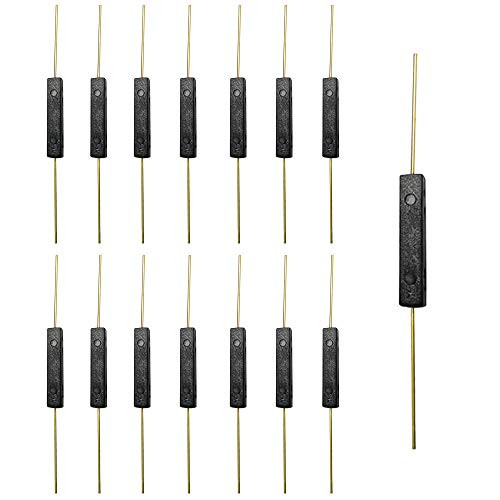 GTIWUNG 15PCS Reed Switch GPS-14A 14mm Plastic Anti-Interference Normally Open Magnetic Control Switch Reed Contact Normally Open NO Magnetic Induction Switch 2.5mm14mm