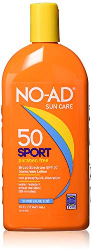 NO-AD Sport Sunscreen Lotion SPF 50 16 oz Pack of 2