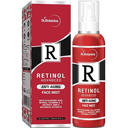StBotanica Retinol Advanced Anti Aging Face Mist 120ml - With Hyaluronic Acid Vitamin C E Matrixyl 3000  and  Botanical Extracts