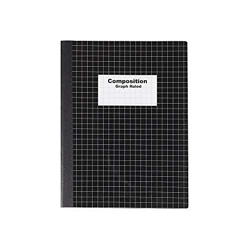 Staples 892281 Composition Notebook 9.75-Inch X 7.5-Inch Graph Ruled 100 Sh. Black