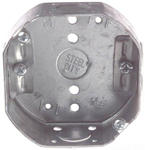 Steel City 54151-N Ceiling Octagon Box Steel 15.8 cu-in 2 Knockouts