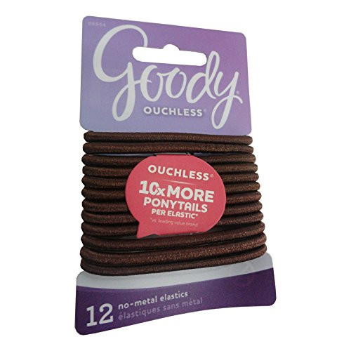 Goody WoMens Ouchless Elastics Brunette 12 Count Goody WoMens Ouchless Elastics Brunette 12 Count