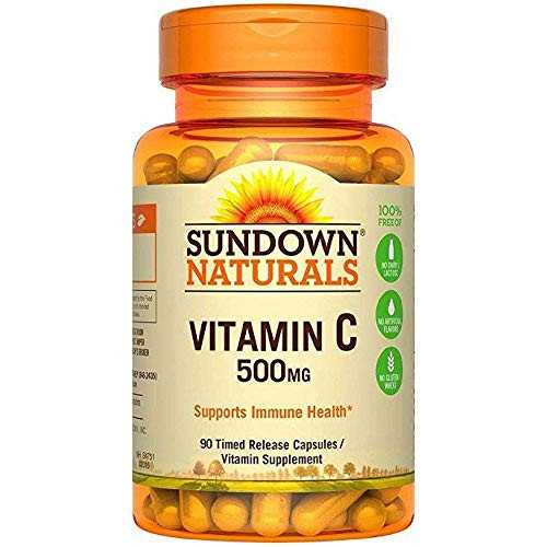 Sundown Vitamin C 500 mg Capsules Time Release 90 Capsules  Pack of 2