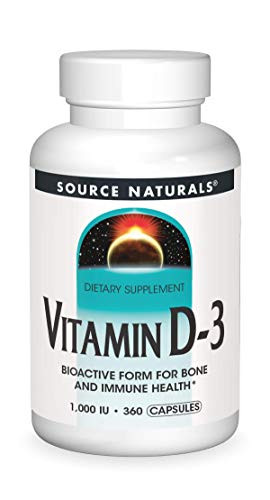 Source Naturals Vitamin D-3 1000 iu Supports Bone  and  Immune Health - 360 Capsules