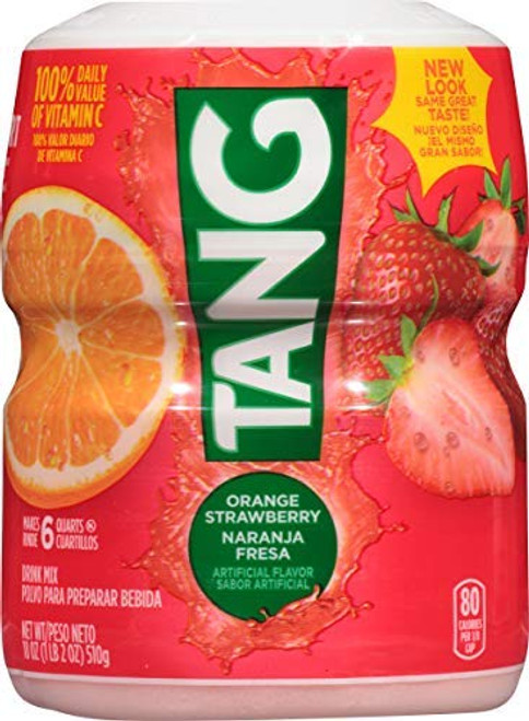 Tang Orange Strawberry Powdered Drink Mix 18 oz Canister Tang Orange Strawberry Powdered Drink Mix 18 oz Canister