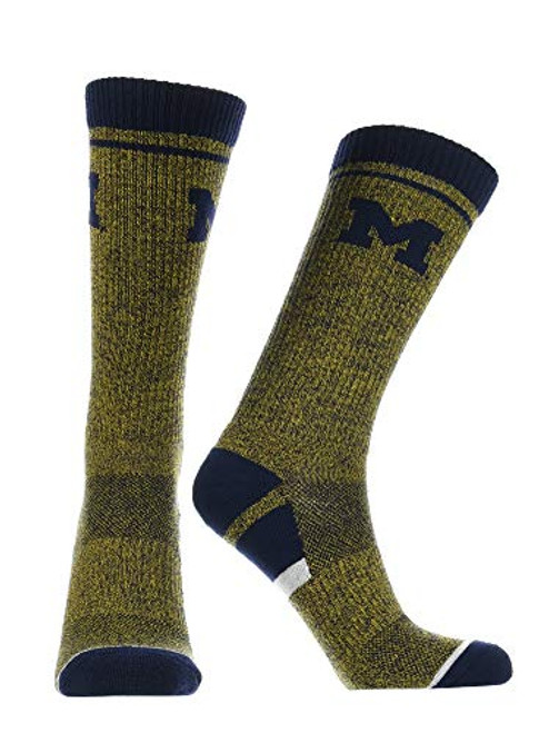 TCK Michigan Wolverines Socks Victory Parade BlueMaize Large TCK Michigan Wolverines Socks Victory Parade BlueMaize Large