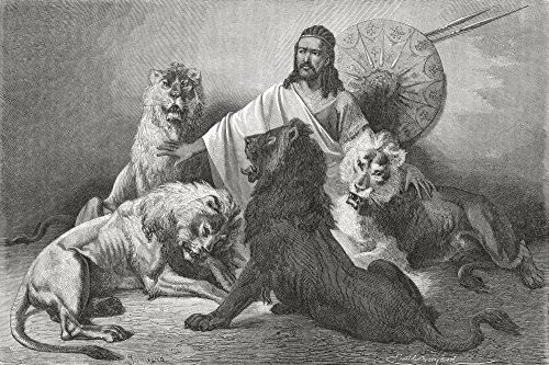 Posterazzi Holding Audience Surrounded Poster Print by Lions. Tewodros Baptized Theodore Ii C. 1818 To 1868. Emperor Of Ethiopia. From El Mundo En La Mano Published 1875 18 x 12 Posterazzi Holding Audience Surrounded Poster Print by Lions. Tewodros Baptized Theodore Ii C. 1818 To 1868. Emperor Of Ethiopia. From El Mundo En La Mano Published 1875 18 x 12