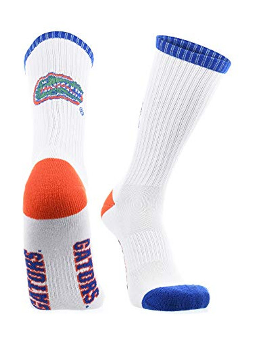TCK Florida Gators Socks Basic Crew WhiteBlueOrange Large TCK Florida Gators Socks Basic Crew WhiteBlueOrange Large