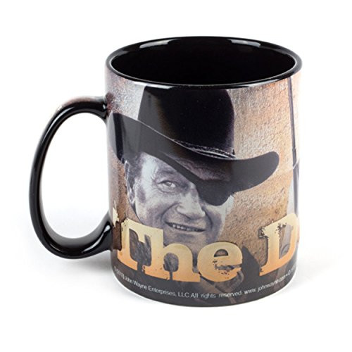 John Wayne Mug Embossed Collage style