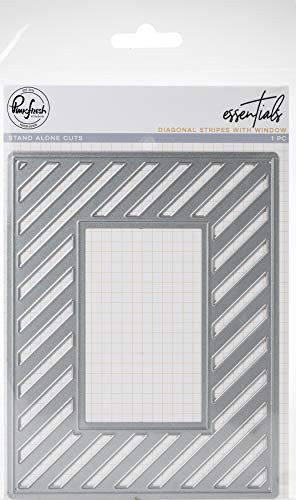 PINKFRESH STUDIO PINKFRESH DIE STRIP WNDW usone size Fancy Diagonal Stripes WWindow