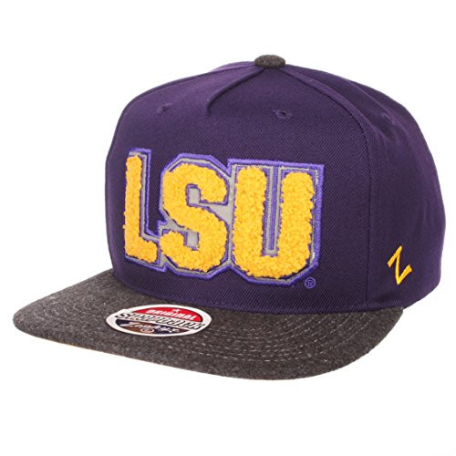 NCAA Zephyr Lsu Tigers Mens Jock Snapback Hat Adjustable GrayTeam Color NCAA Zephyr Lsu Tigers Mens Jock Snapback Hat Adjustable GrayTeam Color