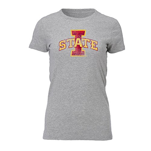 NCAA Iowa State Cyclones W Vintage Sheer Short Sleeve Tee Small Heather Grey NCAA Iowa State Cyclones W Vintage Sheer Short Sleeve Tee Small Heather Grey