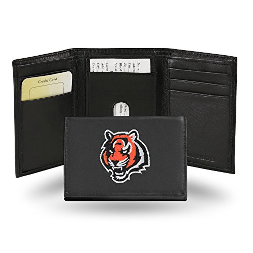 NFL Rico Industries Embroidered Leather Trifold Wallet Cincinnati Bengals 3.25 x 4.25-inches NFL Rico Industries Embroidered Leather Trifold Wallet Cincinnati Bengals 3.25 x 4.25-inches