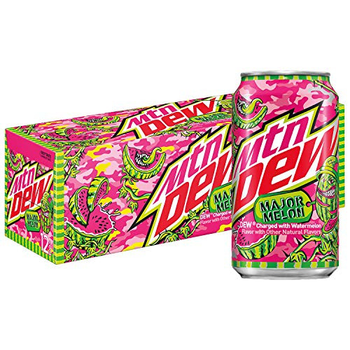 Mtn Dew Major Melon 12oz Cans 12 Pack