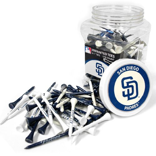 Team Golf MLB San Diego Padres 2-34inch Golf Tees 175 Pack Regulation Size Multi Team Colors 97251 One Size