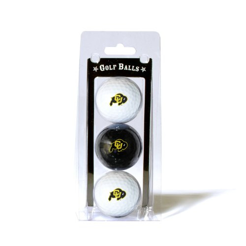 Team Golf NCAA Colorado Buffaloes Regulation Size Golf Balls 3 Pack Full Color Durable Team Imprint