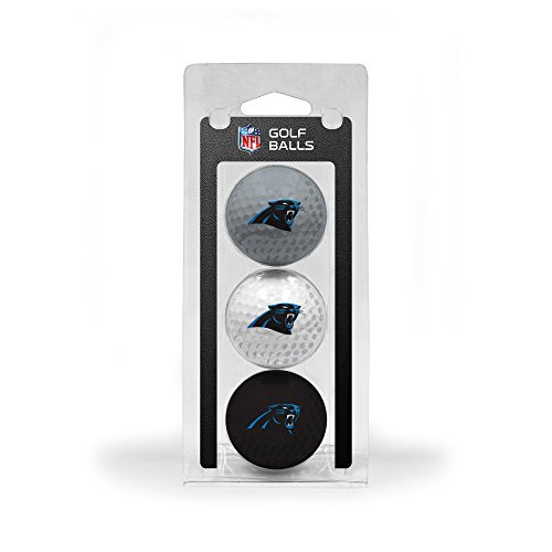 Team Golf NFL Carolina Panthers Regulation Size Golf Balls 3 Pack Full Color Durable Team Imprint