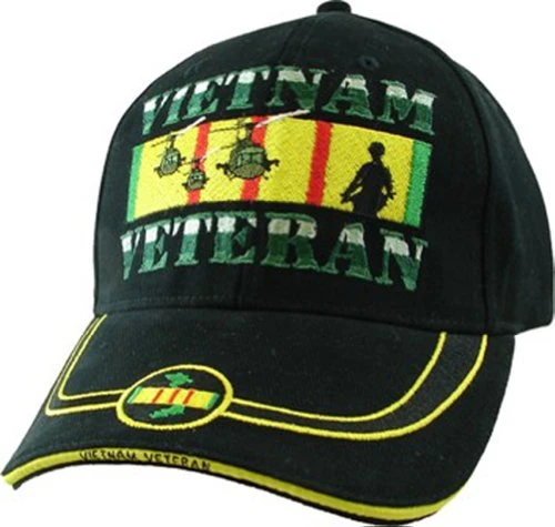 Vietnam Veteran w Service Ribbon Low Profile Cap