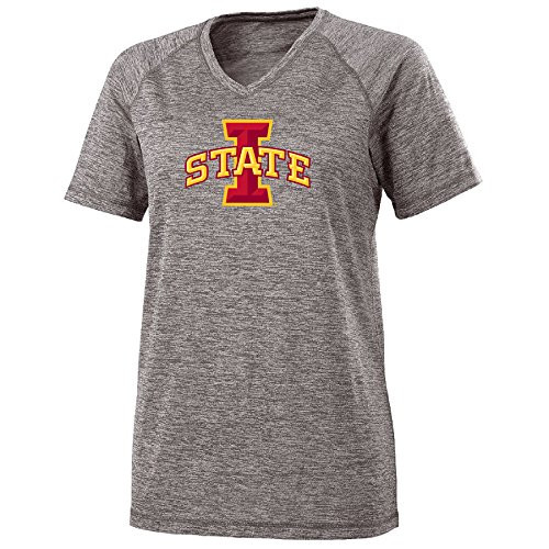 NCAA Iowa State Cyclones W Electrify 2.0 V-Neck Short Sleeve Tee Small Graphite Heather NCAA Iowa State Cyclones W Electrify 2.0 V-Neck Short Sleeve Tee Small Graphite Heather