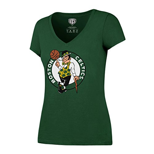 OTS NBA Boston Celtics Womens Rival V-Neck Tee Logo Medium