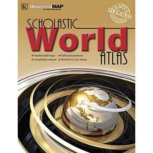 Kappa Map Group UNI11768BN World Scholastic Atlas Pack of 4