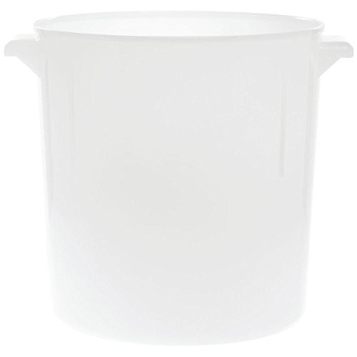 Carlisle 6 Qt White Plastic Round Food Storage Container - 8 34inchDia x 8 12inchH
