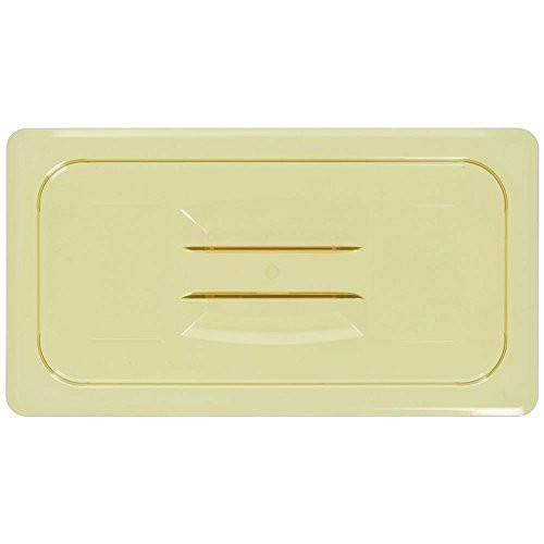 Cambro H-Pan 13 Size Amber Polysulfone Flat High Heat Food Pan Lid with Handle
