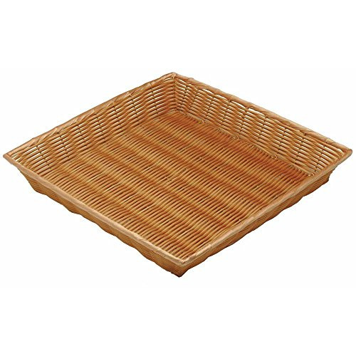 Square Basket Natural Color - 18inchL x 18inchW x 3inchH
