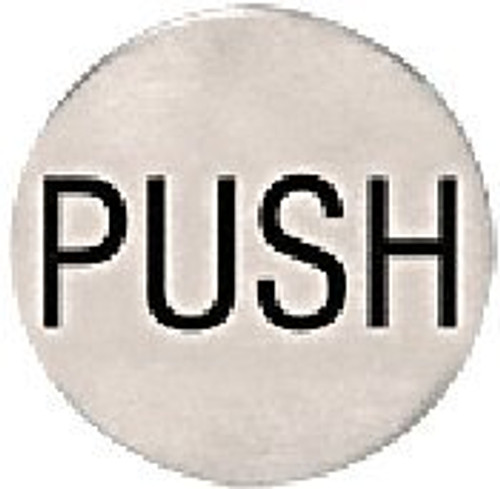 C.R. LAURENCE 2EPBSPU CRL Brushed Stainless 2inch Diameter Round Push Indicator by C.R. Laurence
