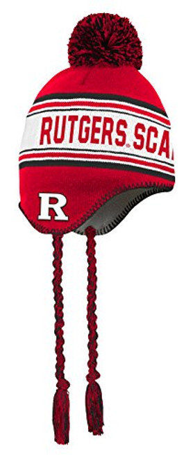 NCAA Rutgers Scarlet Knights Toddler Outerstuff Jacquard Tassel Knit Hat w Pom Team Color  Toddler