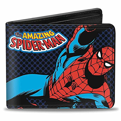 Buckle-Down mens Buckle-down Pu Bifold - the Amazing Spider-man Action Poses Wallet Multicolor 4.0 x 3.5 US