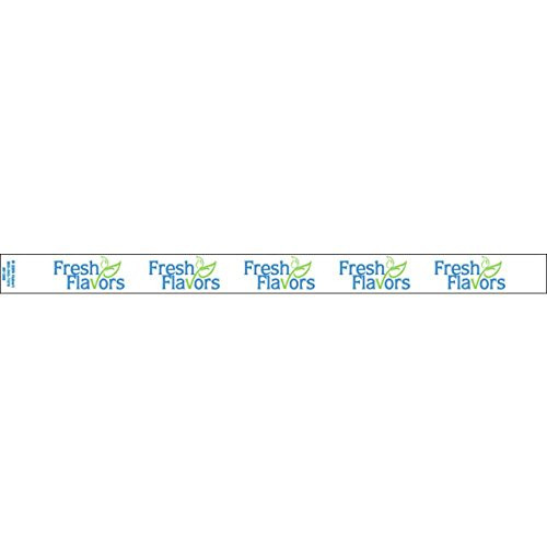 HUBERT White Merchandising Band-It Label ImprintedinchFresh Flavorsinch -13 34inchL x 1inchH