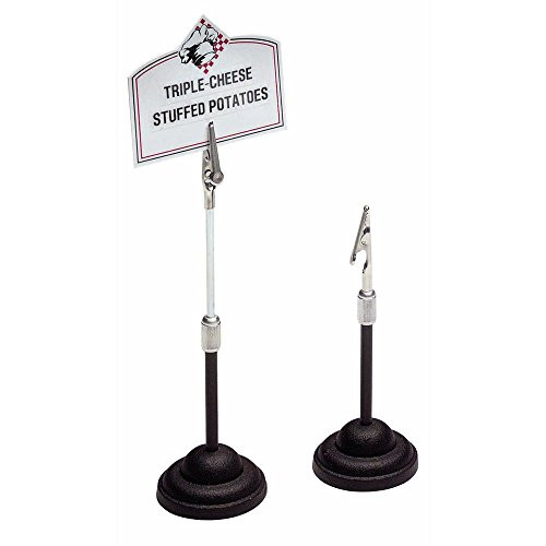 Sign Holder with Alligator Clip Adjustable Height Black - 6inchH to 9inchH