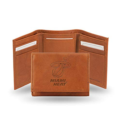 NBA Rico Industries Embossed Leather Trifold Wallet Miami Heat NBA Rico Industries Embossed Leather Trifold Wallet Miami Heat