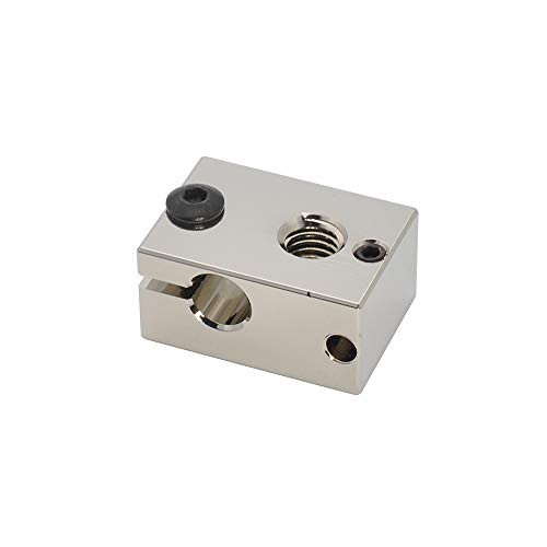 3D Printer 500? High Temperature Plated Copper Heater Block for PT100 Cartridge Sensor Version V6 Hotend Titan Aero Extruder Copper 3D Printer 500? High Temperature Plated Copper Heater Block for PT100 Cartridge Sensor Version V6 Hotend Titan Aero Extruder Copper