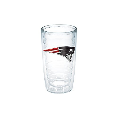 Tervis NFL New England Patriots Individual Emblem Tumbler, 16 oz, Clear