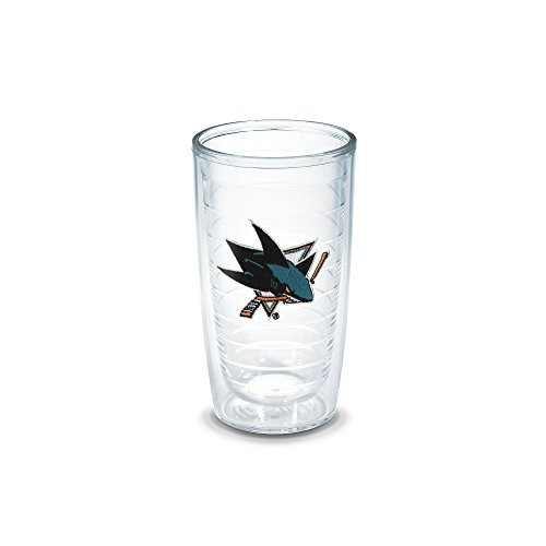 Tervis 1044849 "NHL San Jose Sharks" Tumbler, Emblem, 16 oz, Clear