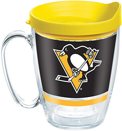 Tervis 1277143 NHL Pittsburgh Penguins Legend Tumbler with Wrap and Yellow Lid 16oz Mug, Clear Tervis 1277143 NHL Pittsburgh Penguins Legend Tumbler with Wrap and Yellow Lid 16oz Mug, Clear