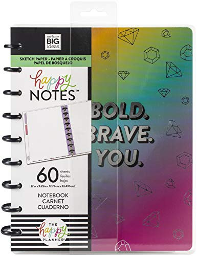 Me  and  My Big Ideas Happy Planner Medium Notebook W60 Sheets-Rainbow Be Bold Student