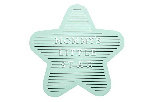 Pearhead Blue Star Shaped Wooden Letterboard Set Gender-Neutral Baby Keepsake Photo Prop