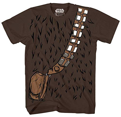 Star Wars Chewbacca Chewie Costume Funny Humor Pun Adult Mens Graphic Tee T-Shirt 3XL Brown