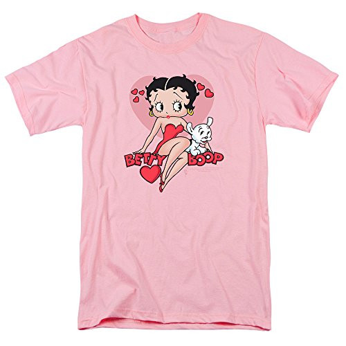 Popfunk Betty Boop Sweetheart T Shirt  and  Stickers Pink X-Large