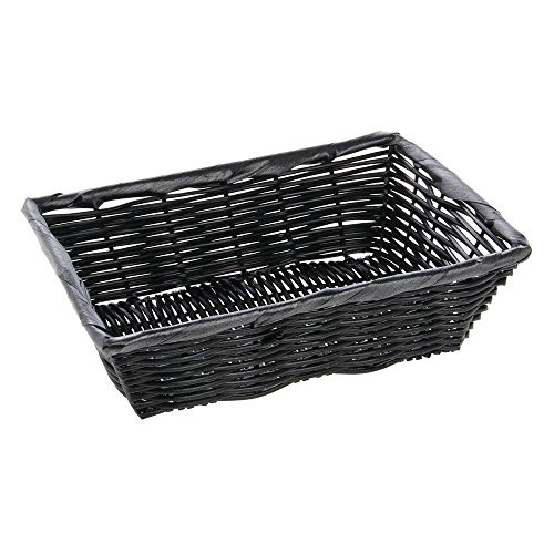Basket Black Wicker - 10inch L x 7 12 W x 3inch H