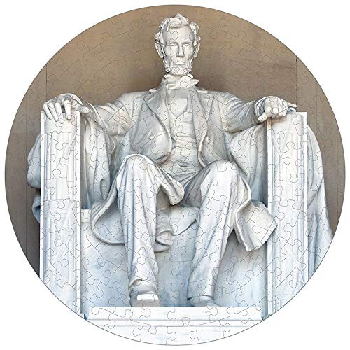 The Lincoln Memorial Puzzle A-Round 140 piece Round Jigsaw Puzzle