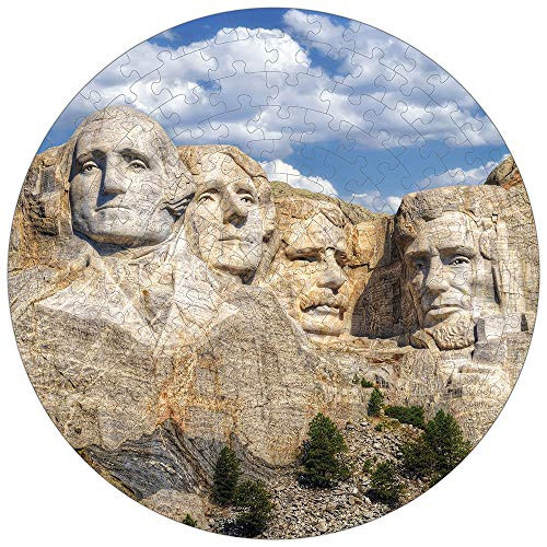 Mount Rushmore Puzzle A-Round 140 piece Round Jigsaw Puzzle