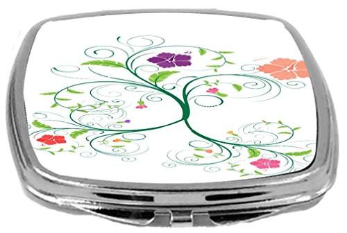 Rikki Knight Compact Mirror Delicate Floral