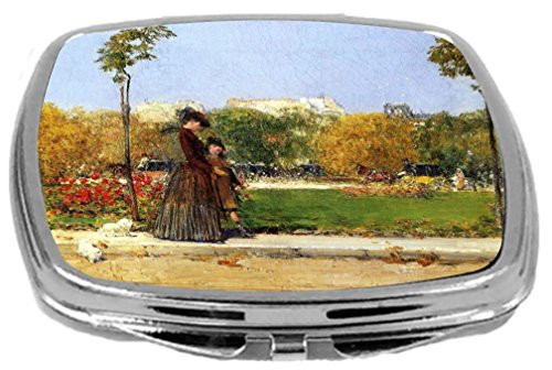 Rikki Knight Childe Hassam Art Design Compact Mirror in The Park Paris 3 Ounce