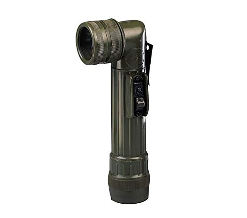 Olive Drab Military GI Style C-Cell Anglehead Flashlight