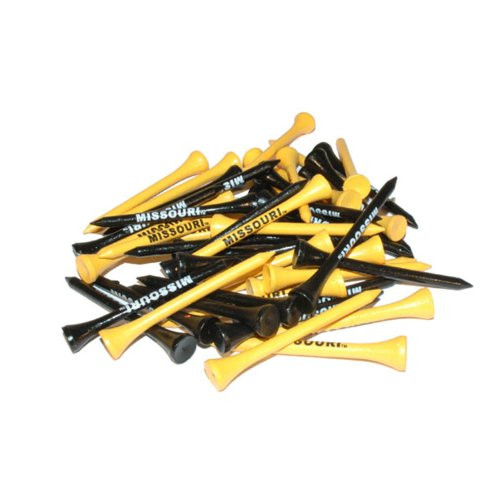 Team Golf NCAA Missouri Tigers 2-34inch Golf Tees 50 Pack Regulation Size Multi Team Colors